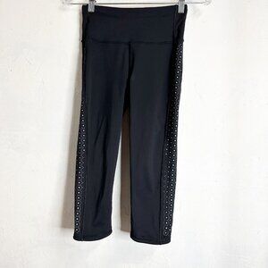Lululemon Swift Speed High-Rise Crop 17" Black Leggings Womens 4 Athletic Gym